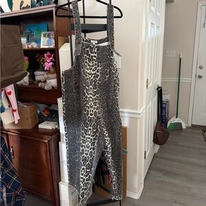 Leopard Print Overalls